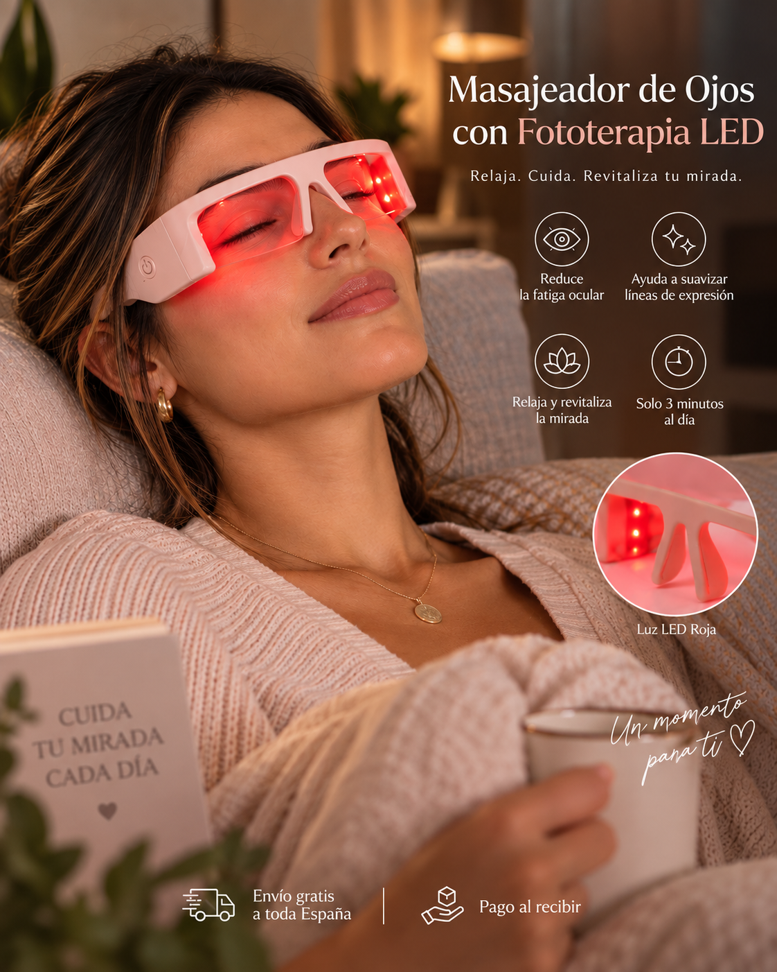 Masajeador de Ojos con Fototerapia LED