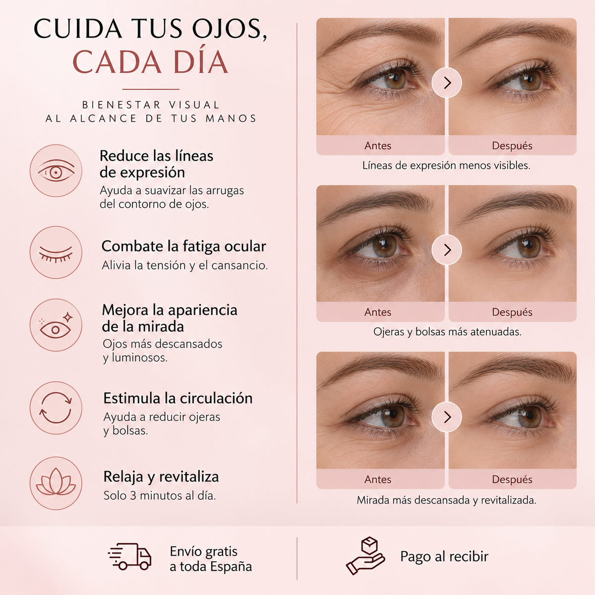 Masajeador de Ojos con Fototerapia LED