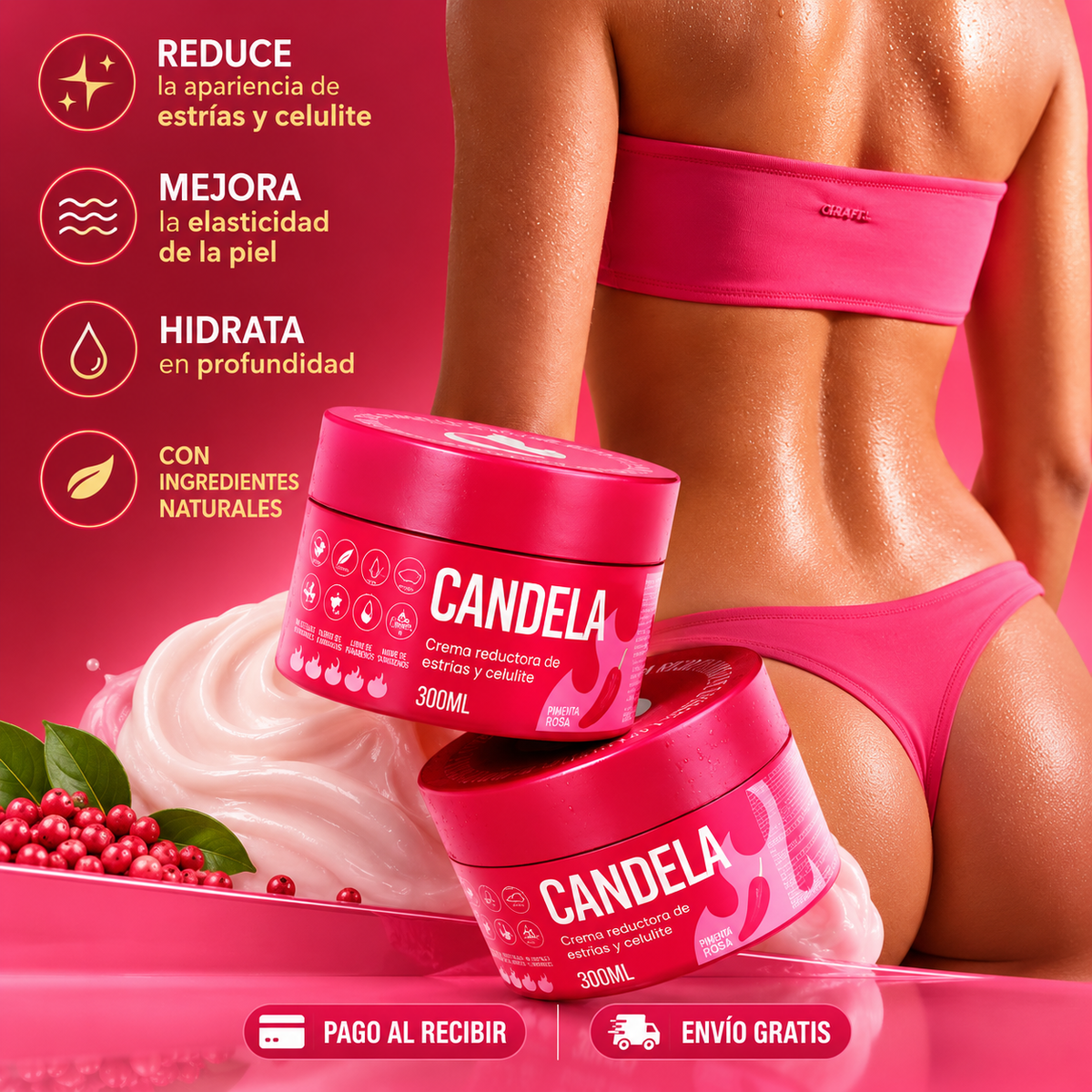 Crema Reductora de Estrías y Celulitis CANDELA