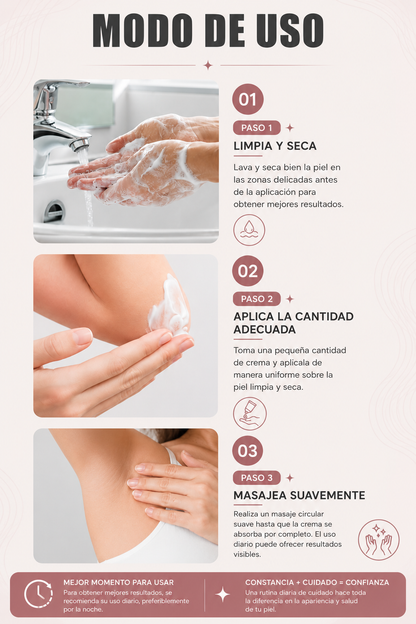 Crema blanqueadora para la zona Íntima
